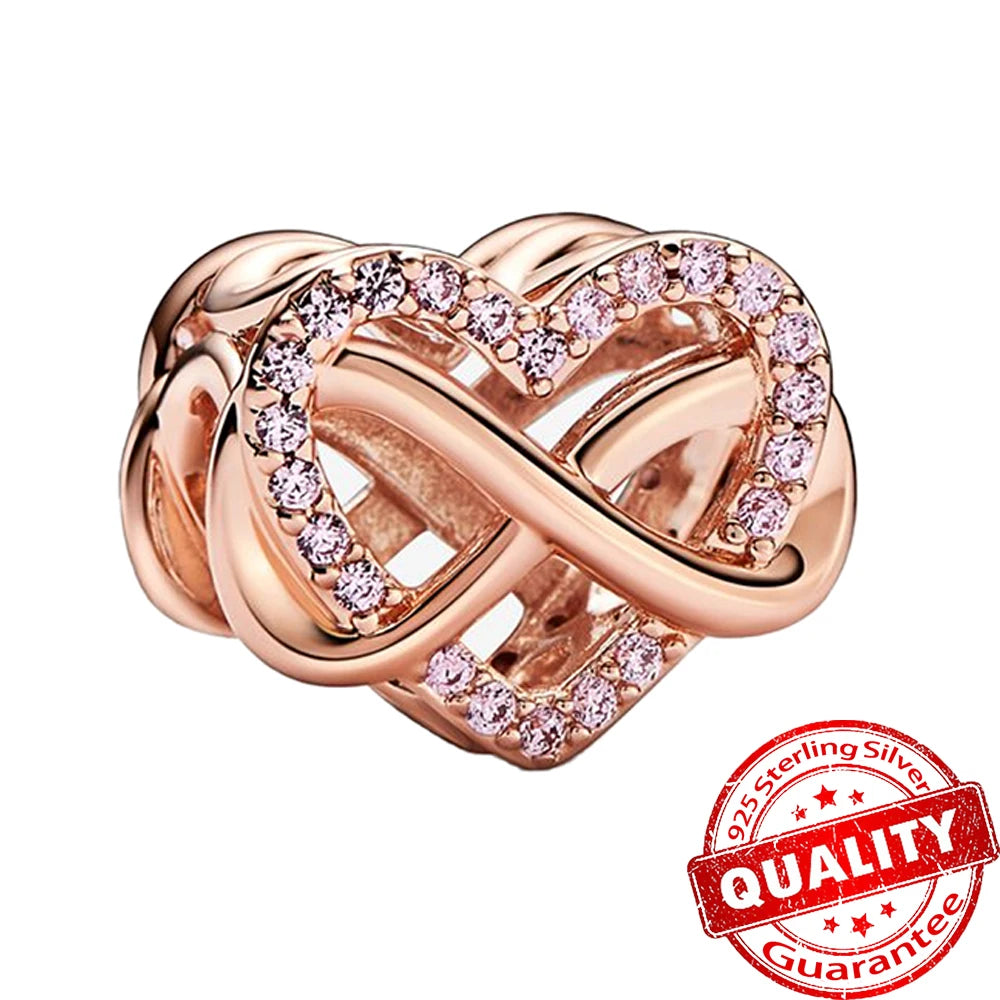 ππ Classic 925 Sterling Silver Rose Gold Charms Collection ππ
