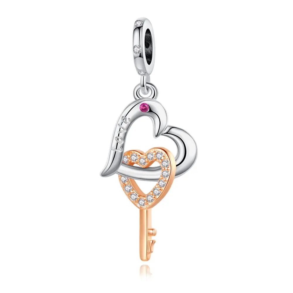 ππ Classic 925 Sterling Silver Rose Gold Charms Collection ππ