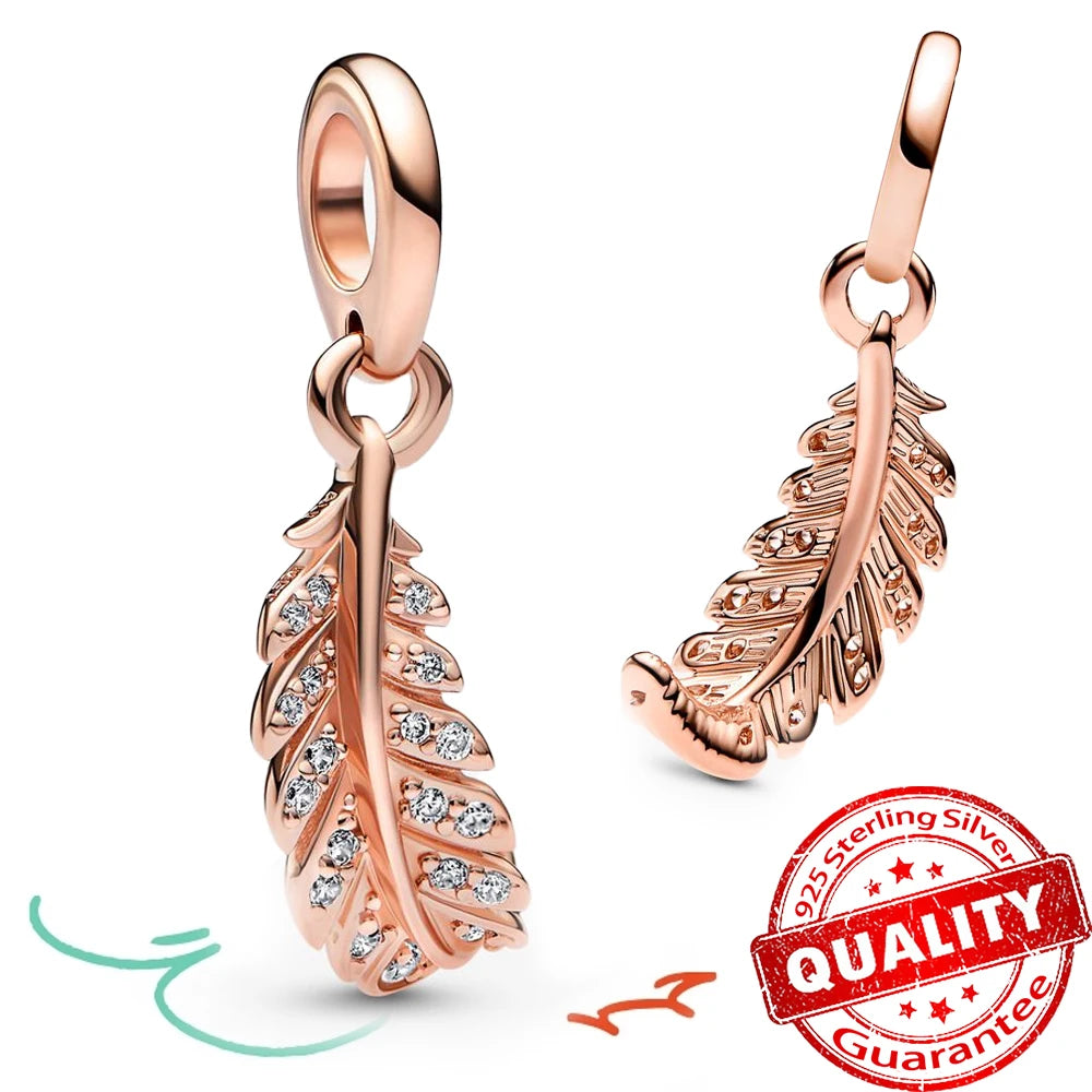 ππ Classic 925 Sterling Silver Rose Gold Charms Collection ππ