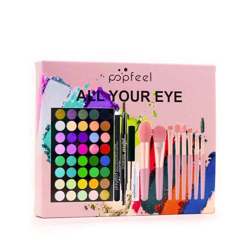 π¨ POPFEEL Eye Makeup Set ποΈ | 40-Color Eyeshadow Palette π | Eyebrow Pencil βοΈ | Eyeliner Pen ποΈ | Mascara π | Makeup Brush Set ποΈ | Complete Eye Cosmetics Kit β¨