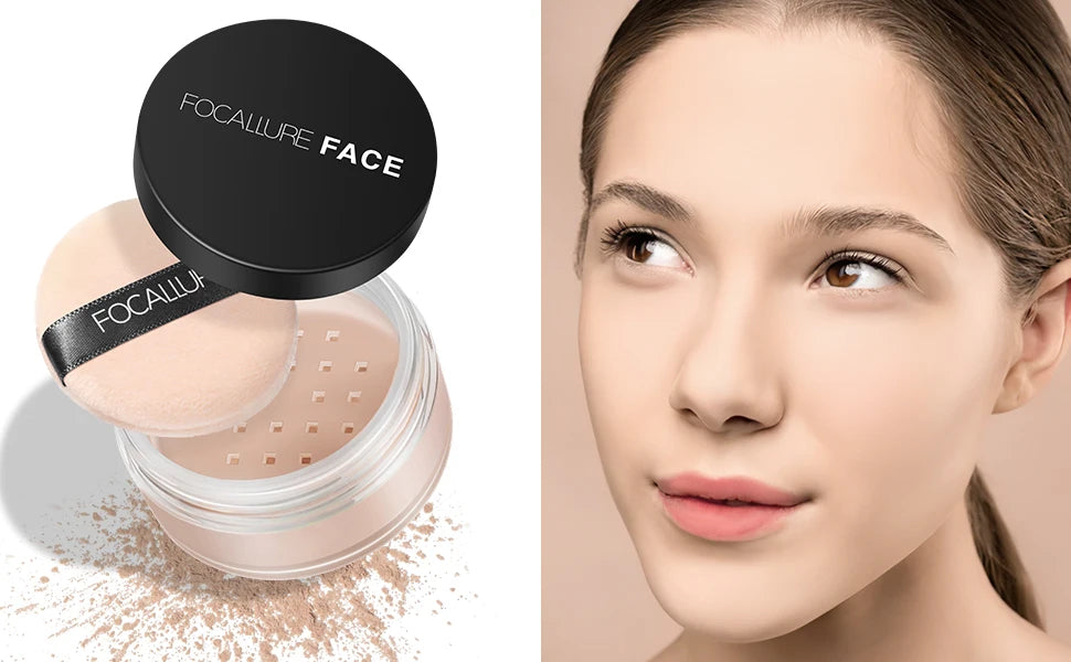 πΈ FOCALLURE 9-Color Loose Powder β Brightening, Oil-Control, Long-Lasting & Waterproof Setting Powder πβ¨