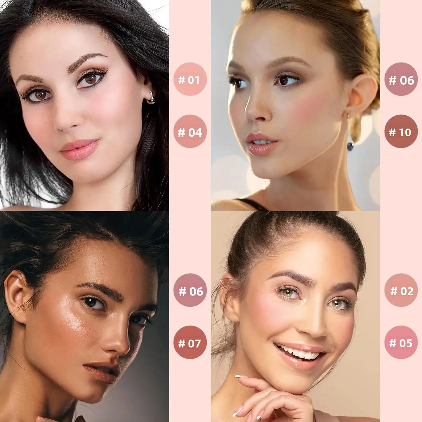 π¨ 10-Color Matte Blush Palette β Blendable, Long-Lasting & Waterproof Cheek Makeup πβ¨
