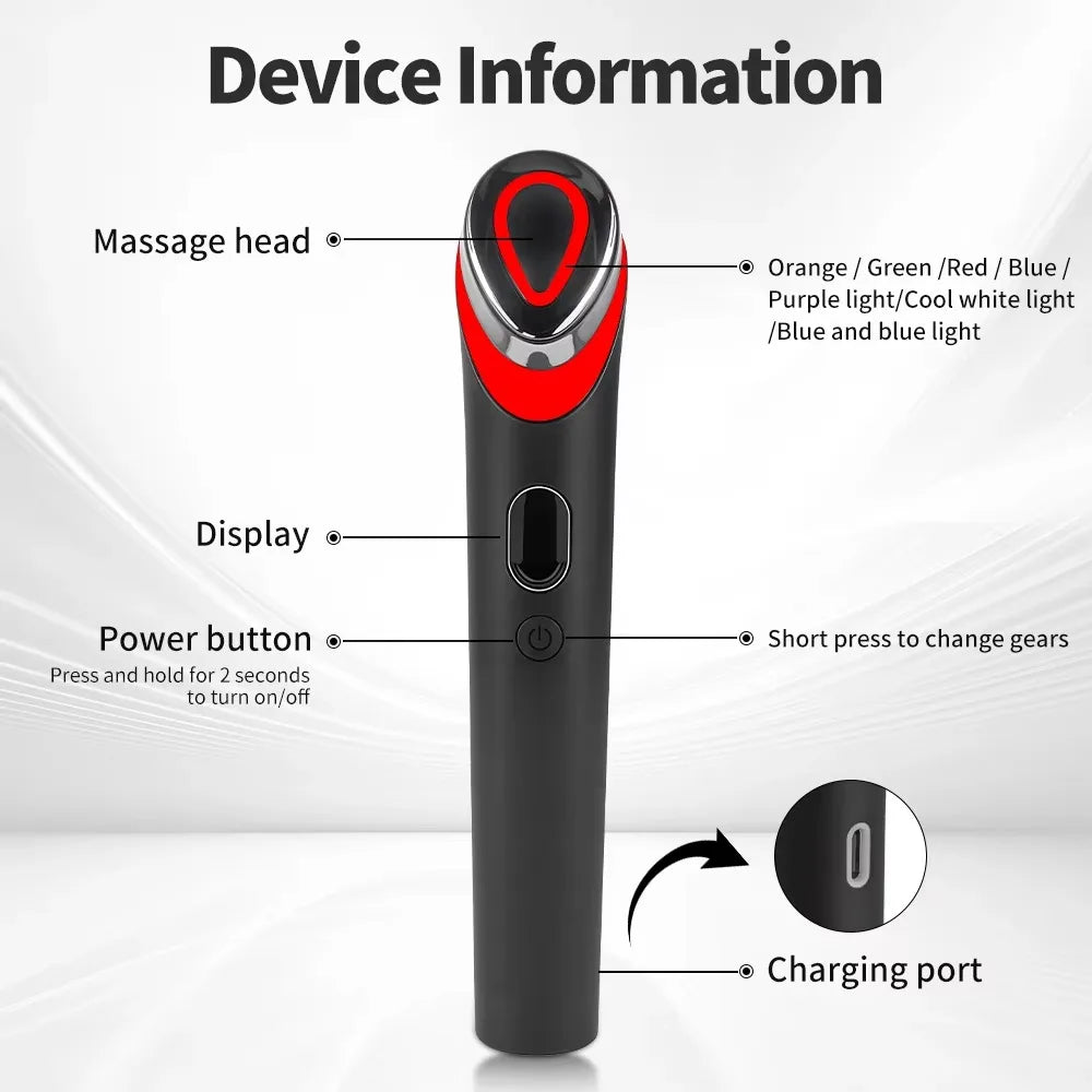 π 7-Colors Age-R Booster Pro πββοΈ | Anti-Wrinkle Facial Beauty Device β¨ | EMS Microcurrent Lift Massager π | Home Use Skin Care Tool π | Youthful Glow Skincare π