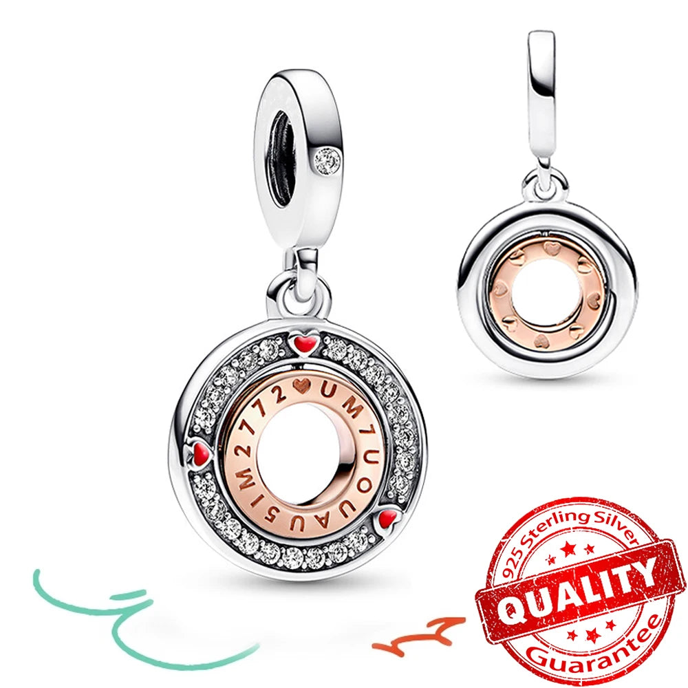 ππ Classic 925 Sterling Silver Rose Gold Charms Collection ππ