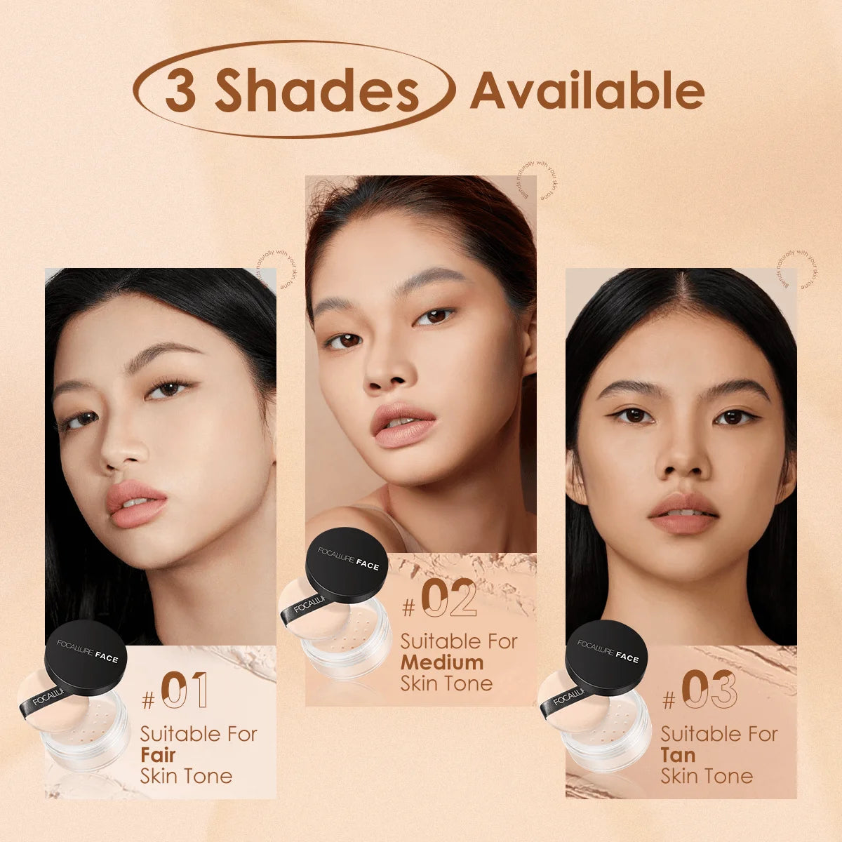 πΈ FOCALLURE 9-Color Loose Powder β Brightening, Oil-Control, Long-Lasting & Waterproof Setting Powder πβ¨