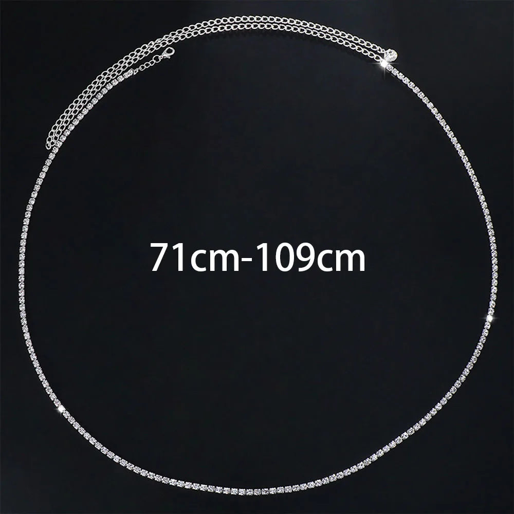 β¨π Simple Bling Rhinestone Belly Chain β Summer Waist Jewelry for Women ππ