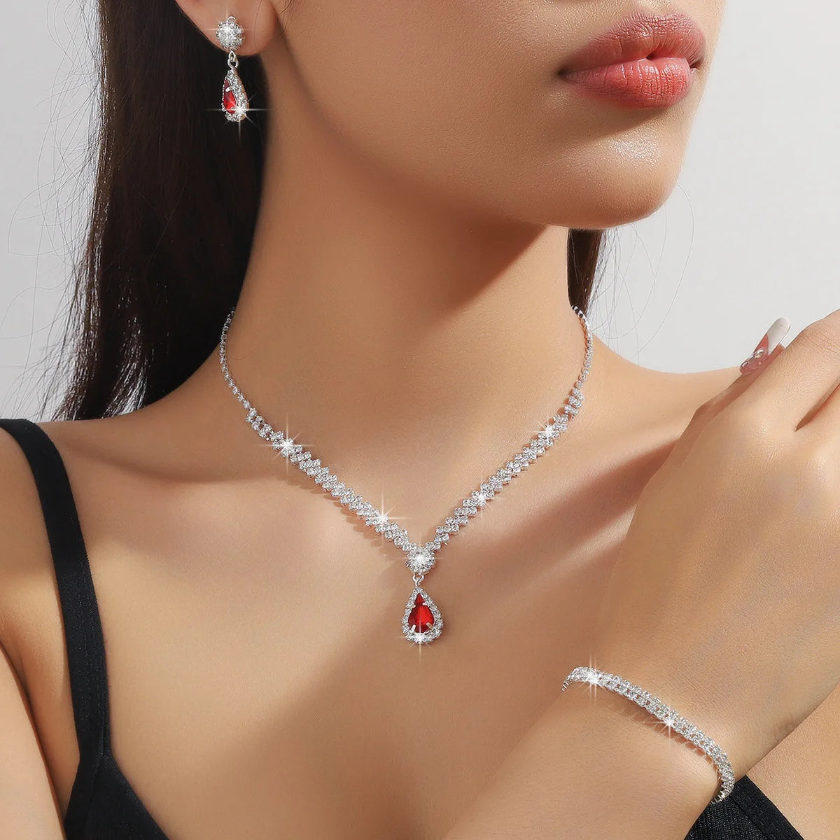 π°π Luxury Bridal Jewelry Set β Necklace, Earrings & Bracelet ππ°