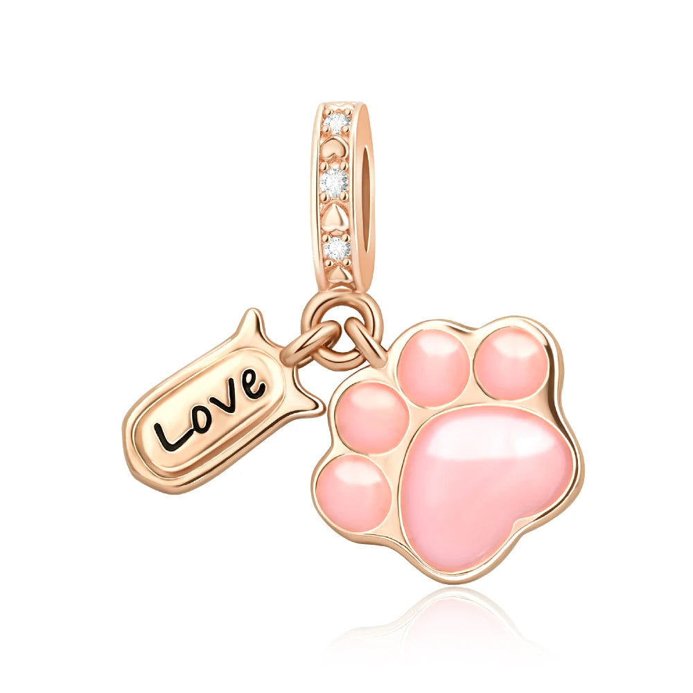 ππ Classic 925 Sterling Silver Rose Gold Charms Collection ππ
