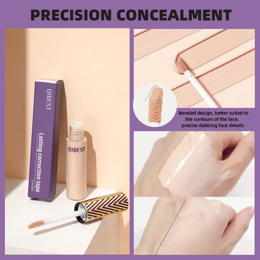 β¨ QIBEST Liquid Concealer Foundation β π Brightening Cream | π― Spot & Acne Mark Coverage | π Dark Circle Corrector | π Long-Lasting Makeup for Women
