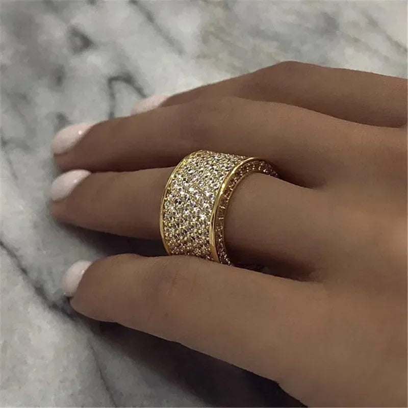 ๐โจ Luxury Bling Wedding Band โ Womenโs CZ Engagement & Party Ring ๐