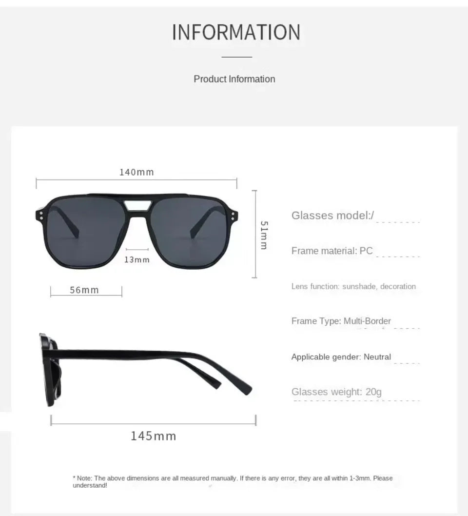 πΆοΈβ¨ Vintage Big Square Sunglasses β Unisex UV400 Protection β¨π