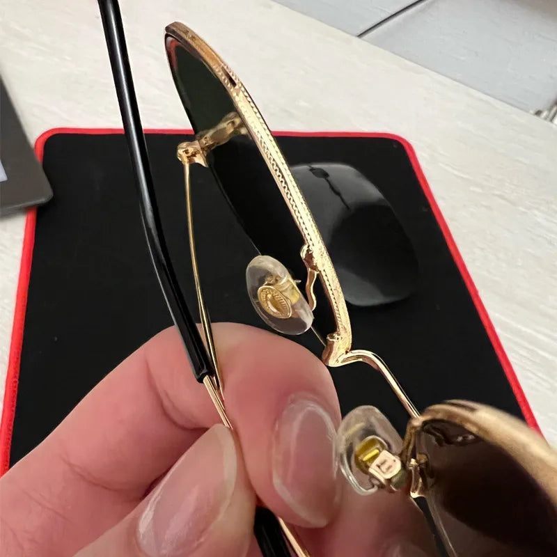 🕶️ Men’s Hexagon Sunglasses 😎 | Unisex Metal Frame ✨ | Retro Gold Tea Shades 🔶 | Fishing & Outdoor Eyewear 🎣🌞 | UV400 Protection 🛡️
