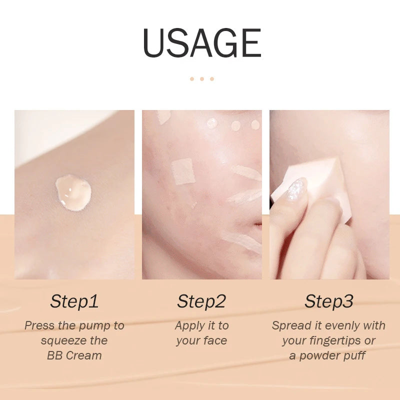 π BB Cream Full Coverage Foundation β¨ | Liquid Face Base π§΄ | Waterproof & Long-Lasting π | Whitening Concealer Cream πΈ | Korean Makeup Cosmetic π