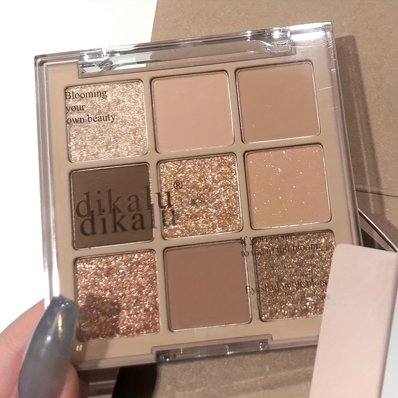 β¨ 9-Color Palette β Matte & Glitter π€ | Long-Lasting β³, Smoky Eyes π₯