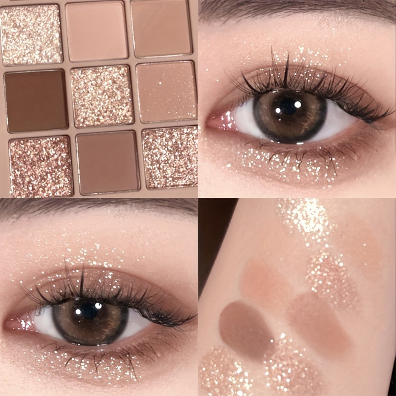 β¨ 9-Color Palette β Matte & Glitter π€ | Long-Lasting β³, Smoky Eyes π₯