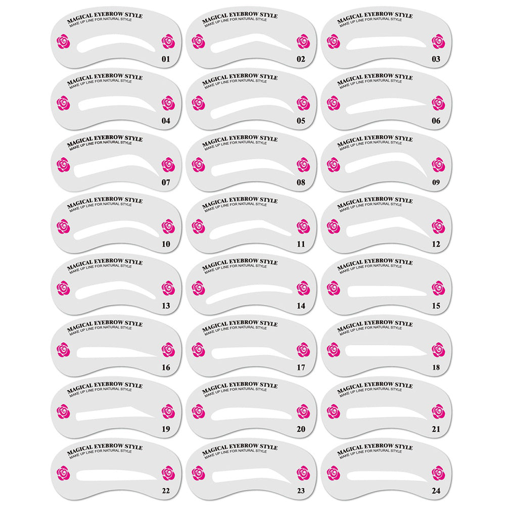 24 Styles Eyebrow Shaping Stencils Kit β¨π© | Grooming Tool for Women π | Perfect for Beauty, Makeup & Brow Modeling π―π