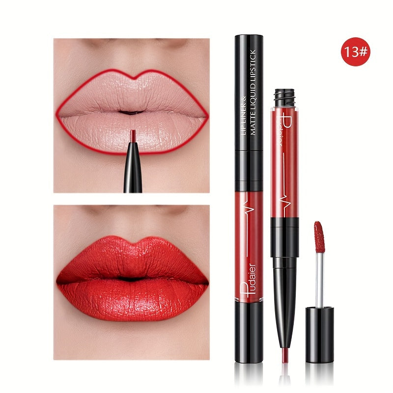 π 16-Color Double Ended Lip Gloss Stick β β¨ 2-in-1 Lip Liner & Lip Gloss | πΉ Matte Velvet | π Smudge-Proof & Long-Lasting