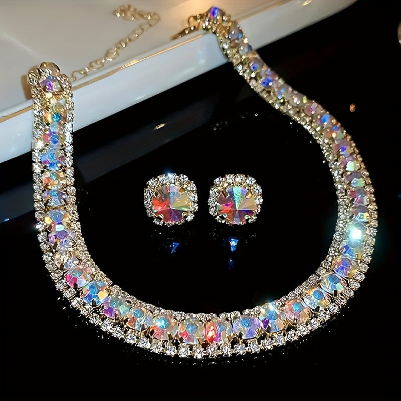 πβ¨ Dazzling Stud Earrings & Necklace Set β Elegant Bling Jewelry for Women β¨π