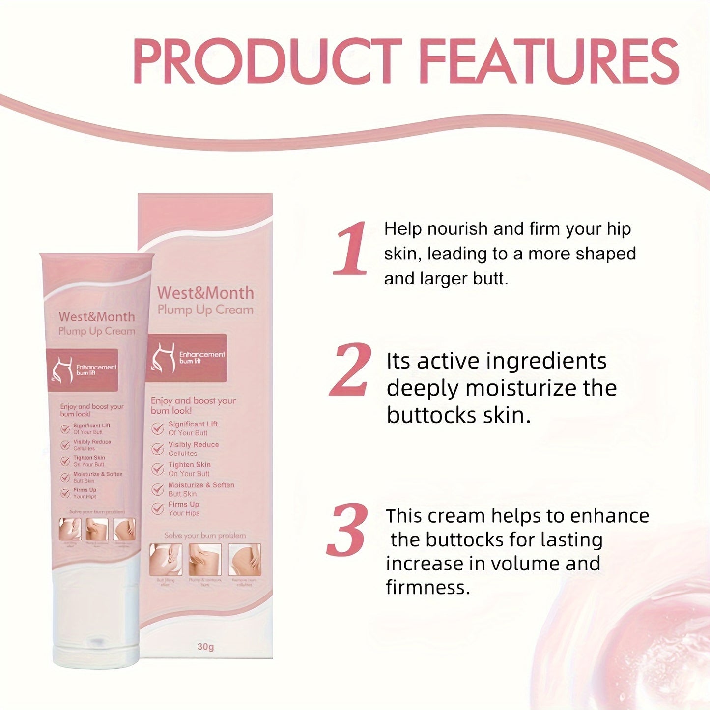β¨π 3pcs Plump Up Cream β Butt Cream πΈ Skincare Cream πΏ Body Firming πͺ Enhancing Your Curve π