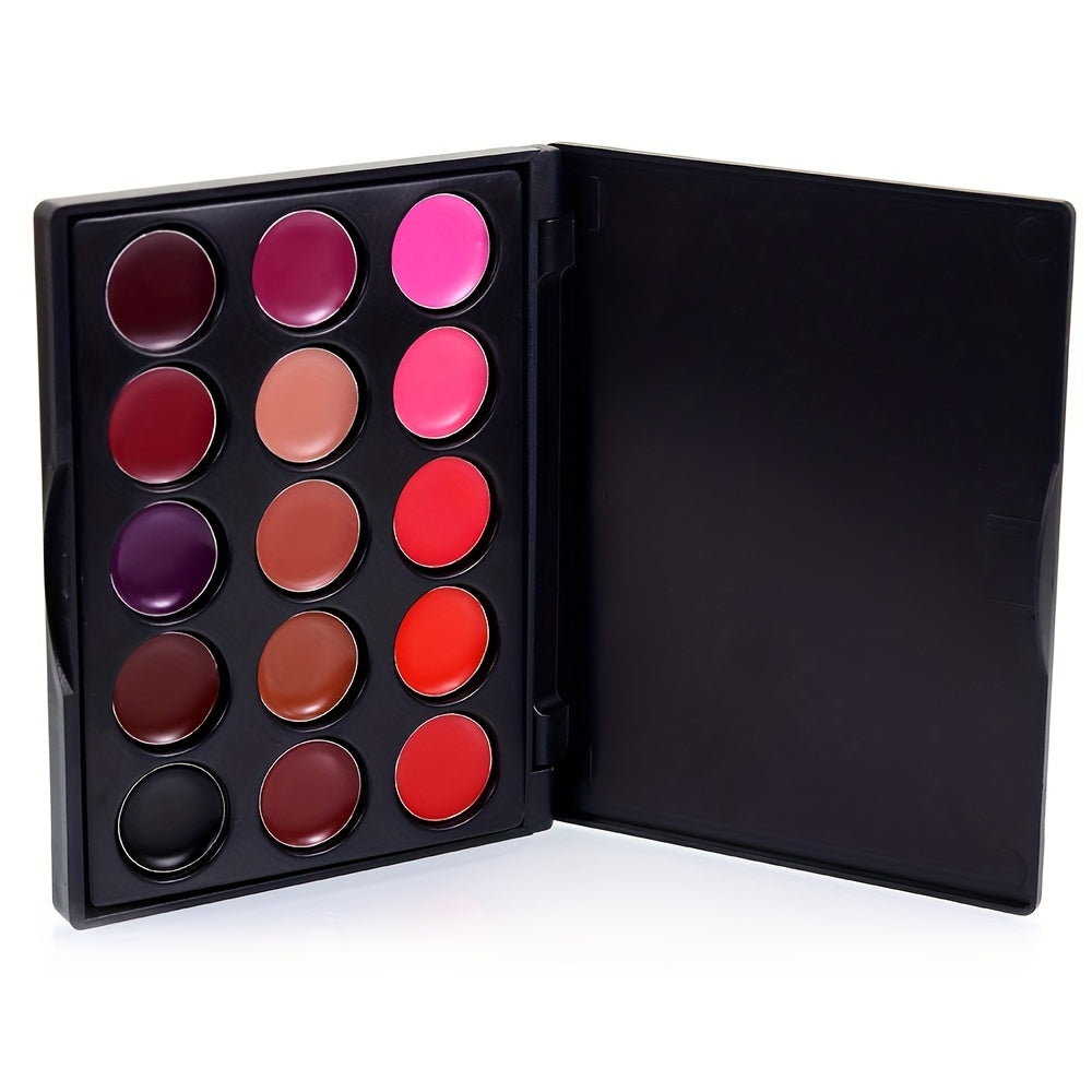 πβ¨ 15 Colors Waterproof Lipstick Palette β Matte & Shiny Shades ππ