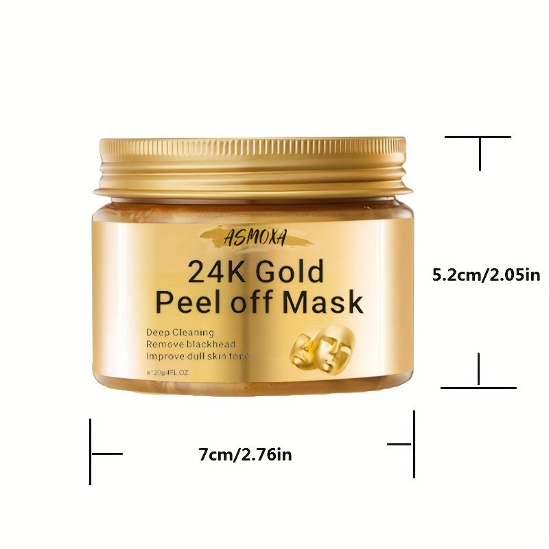 ✨ 4.23oz 24K Golden Tear-Off Mask 🪙✨ – Deep Cleansing 🧼, Pore Tightening 🔬, Radiant Skin 🌟 – Unisex Facial Skincare 🧴👩🦰👨