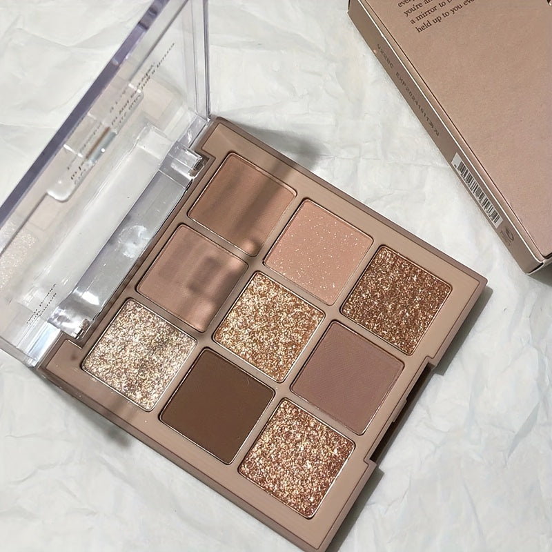 β¨ 9-Color Palette β Matte & Glitter π€ | Long-Lasting β³, Smoky Eyes π₯