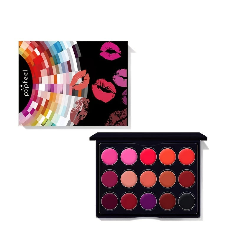 πβ¨ 15 Colors Waterproof Lipstick Palette β Matte & Shiny Shades ππ