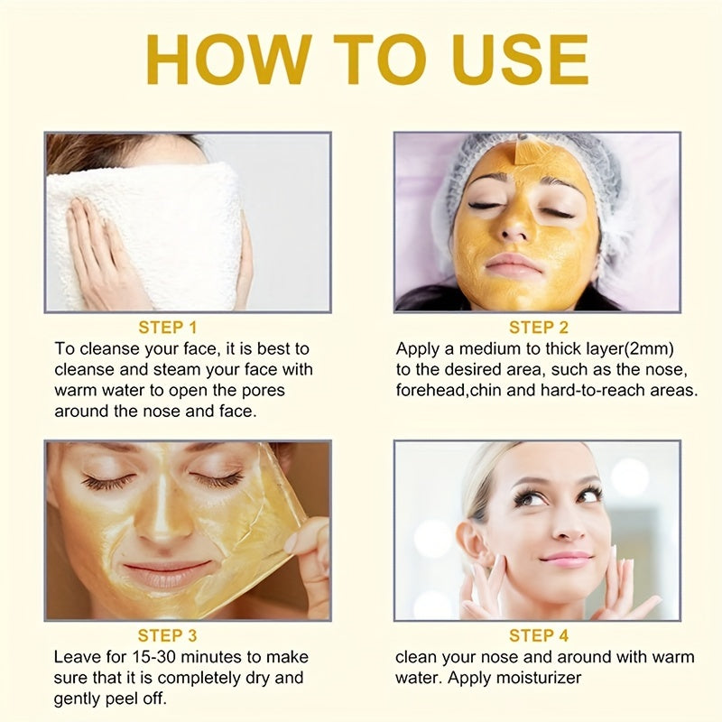 ✨ 4.23oz 24K Golden Tear-Off Mask 🪙✨ – Deep Cleansing 🧼, Pore Tightening 🔬, Radiant Skin 🌟 – Unisex Facial Skincare 🧴👩🦰👨