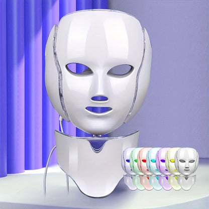 ✨🌈 7-Color LED Facial Mask Device 😍 | Face & Neck Beauty Care 💆‍♀️ | Perfect Gift 🎁 for Women 💖 | Valentine’s Day 💝 Friends & Girlfriends 🎀