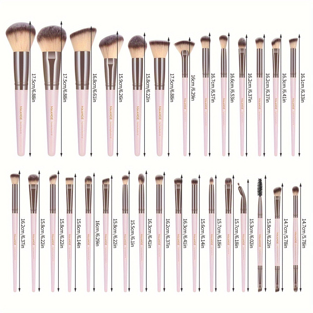 💄 30pcs Professional Makeup Brush Set 👜 Velvet Bag 🧽 Beauty Blender 🌸 Makeup Remover Puff 🌀 Cleaning Mat 🚿 Bathroom Bag 🪶 Soft to touch 🎨 Foundation & Eyeshadow Blending Brush Kit 👩 For Women 🎁 Mother’s Day Gift Set 💐