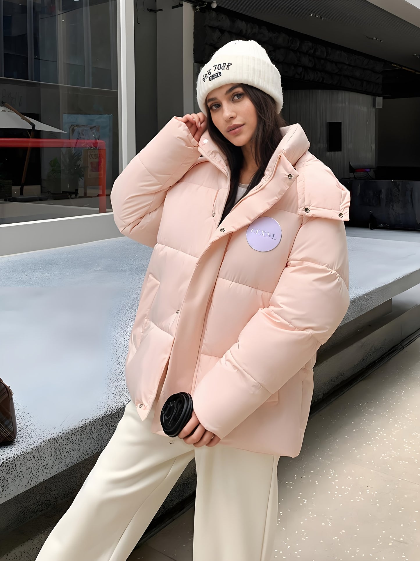 🧥❄️ Women's Thickened Winter Hooded Jacket with Stand Collar 🔥 Heavyweight Warm Coat | 👚 Long Sleeve Casual Outerwear | 🎨 Solid Color ⛄ Perfect for Cold Weather | 🌟 Versatile for Everyday & Formal Looks | 💖 Winter Coats for Women