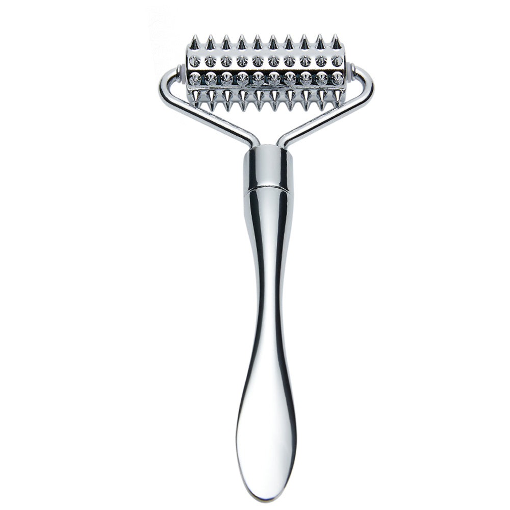 🪞 Stainless Steel Facial Massage Roller & Gua Sha Tool Set 💆‍♀️ Massager for Face & Body 🌸 Beauty SPA Care Tools 🎯 Acupressure Massager 💪 Deep Tissue Massage Tool for Hand ✋ Foot 🦶 Neck 🦴 Arms 💪