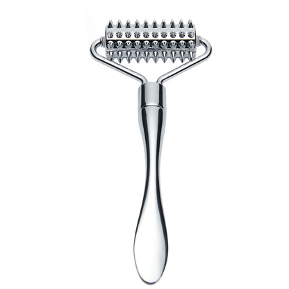 🪞 Stainless Steel Facial Massage Roller & Gua Sha Tool Set 💆‍♀️ Massager for Face & Body 🌸 Beauty SPA Care Tools 🎯 Acupressure Massager 💪 Deep Tissue Massage Tool for Hand ✋ Foot 🦶 Neck 🦴 Arms 💪