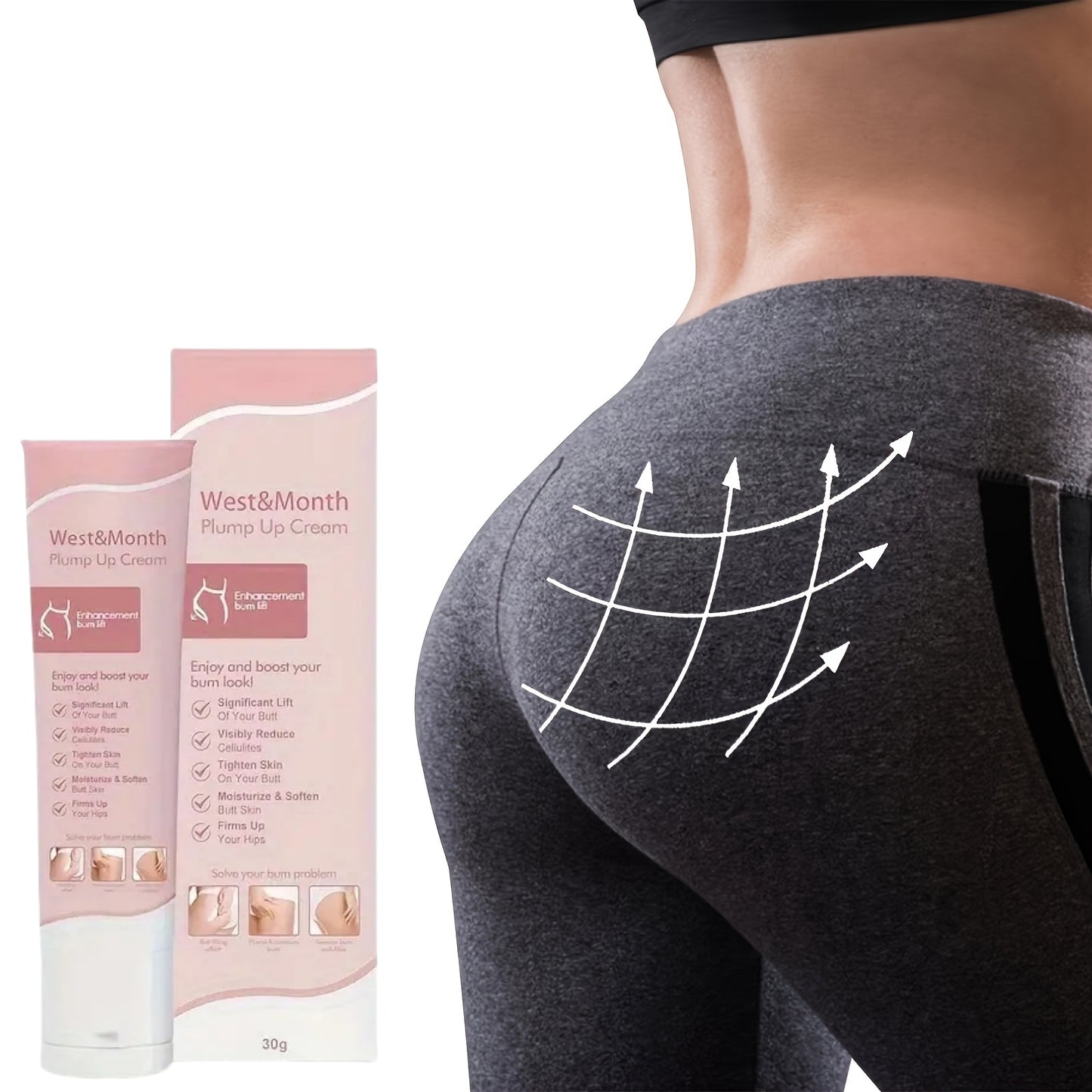 🍑✨ 3pcs Miracle Body Hip Cream – Firming & Moisturizing Skincare 💆‍♀️🌸