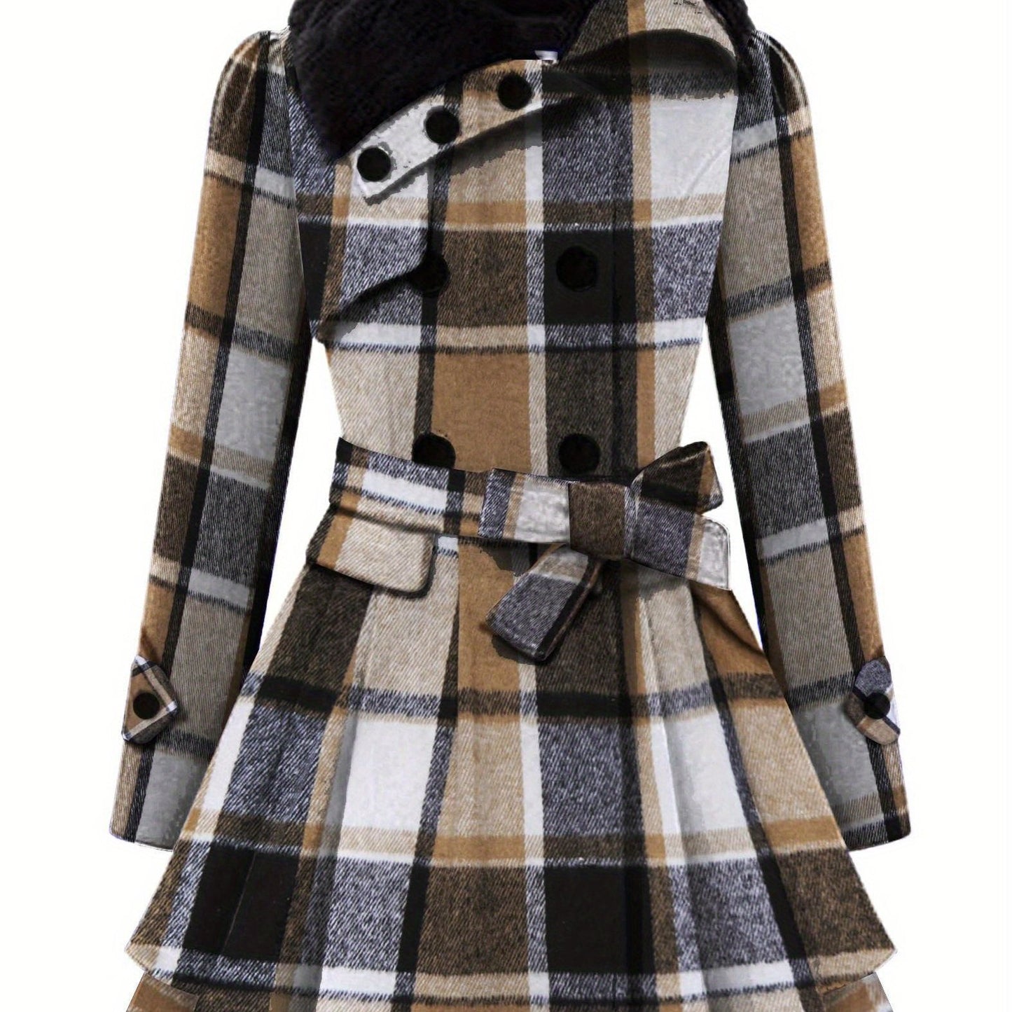 ✨ Chic Women’s Double-Breasted Winter Coat with Belt – Warm & Stylish Lapel Jacket for Cozy Fall/Winter Wear 🍂❄️✨ ✨