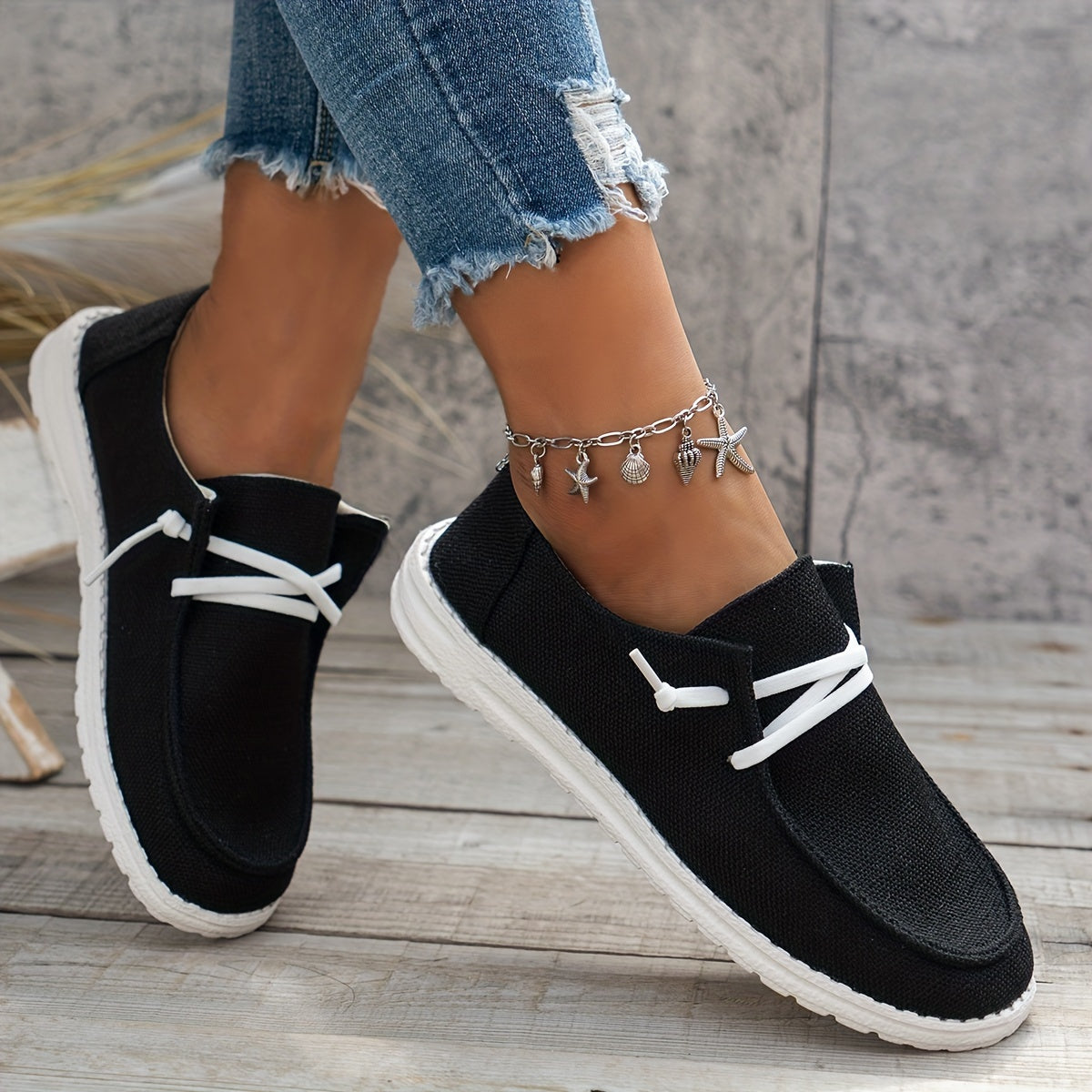 Women’s Fleece-Lined Canvas Shoes – Warm Thermal Slip-On Low-Top Winter Flats