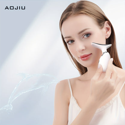 🏠 AOJIU Home Face & Neck Massage Tool 💆‍♀️ Face Massager 🔄 Three Modes 🔥 Heating Mode 🌸 Skin Care 💖 Facial Device 👜 Portable Beauty Instrument 🎁 Girl Gift 🛁 Home Spa Massager ✨