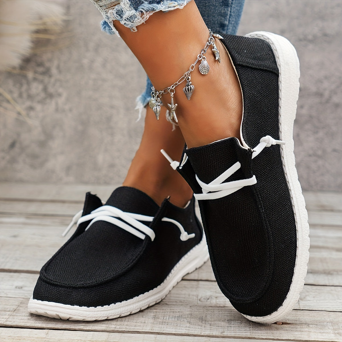 Women’s Fleece-Lined Canvas Shoes – Warm Thermal Slip-On Low-Top Winter Flats