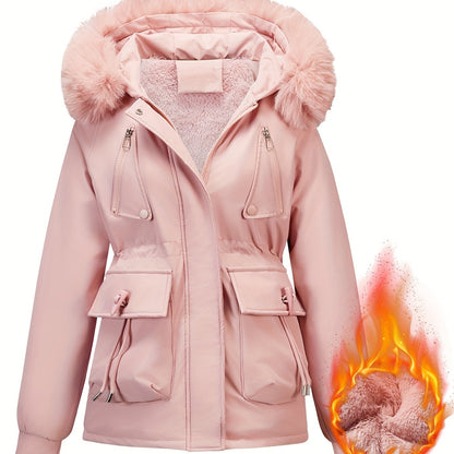 🧥❄️ New Thickened Large Down Feather Quilted Winter Jacket 🔥 Internal Fleece | 🧢 Casual Hood | 🐾 Detachable Faux Fur Hat 🔒 Front Zipper | 🤲 Warm Winter Pockets | ⛄ Cozy Cold-Weather Outerwear