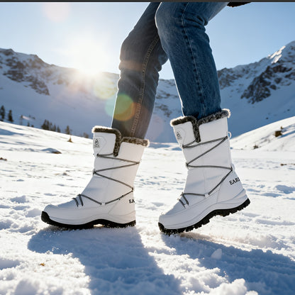 Women’s Winter Snow Boots – Non-Slip Rubber Sole, Cushioned Insole, Mid-Calf Waterproof Boots