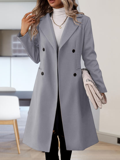 Women’s Long Double-Breasted Winter Coat 🧥✨