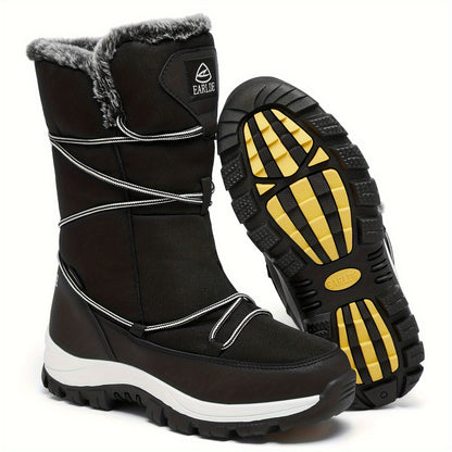 Women’s Winter Snow Boots – Non-Slip Rubber Sole, Cushioned Insole, Mid-Calf Waterproof Boots