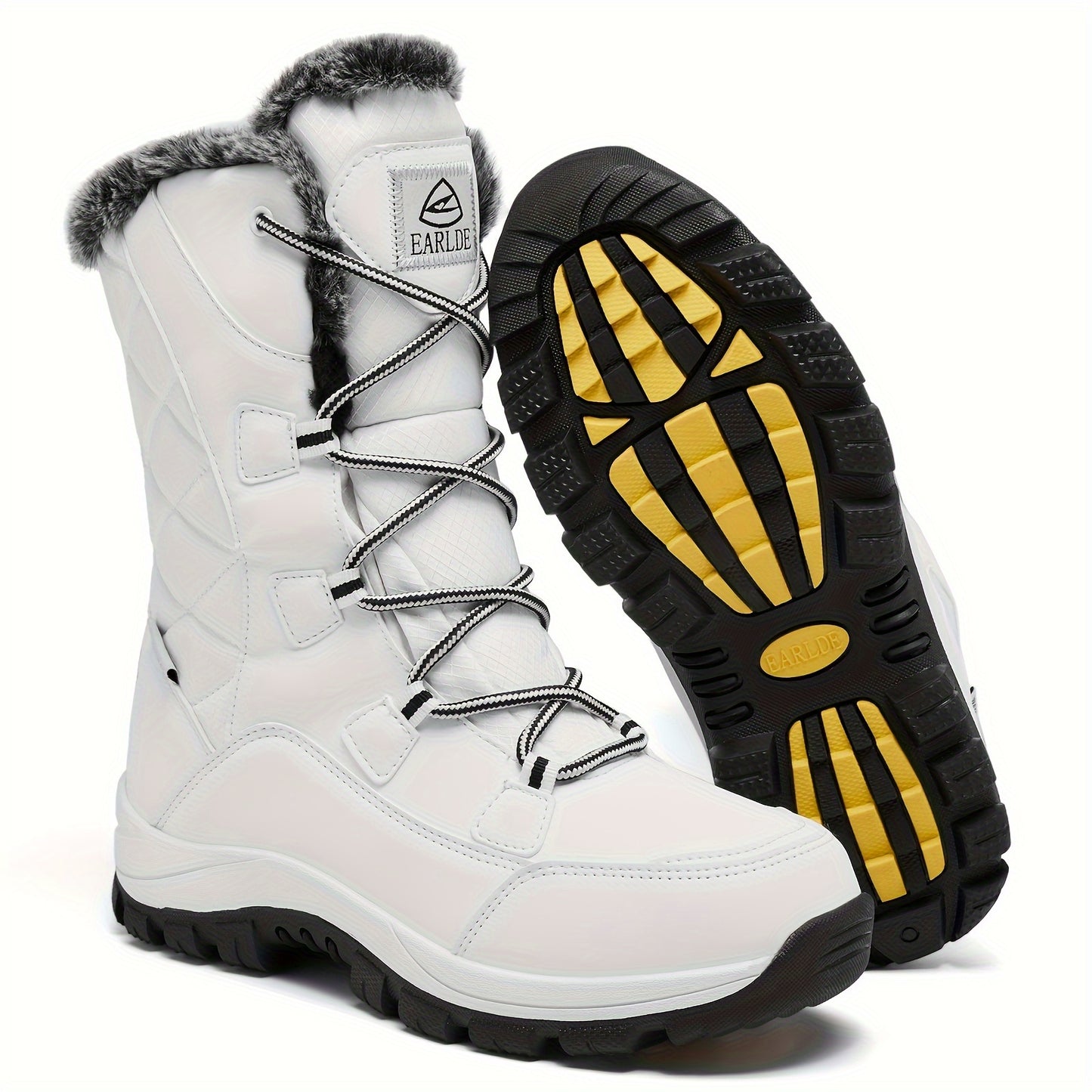 Women’s Winter Snow Boots – Non-Slip Rubber Sole, Cushioned Insole, Mid-Calf Waterproof Boots