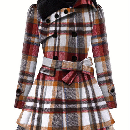 ✨ Chic Women’s Double-Breasted Winter Coat with Belt – Warm & Stylish Lapel Jacket for Cozy Fall/Winter Wear 🍂❄️✨ ✨