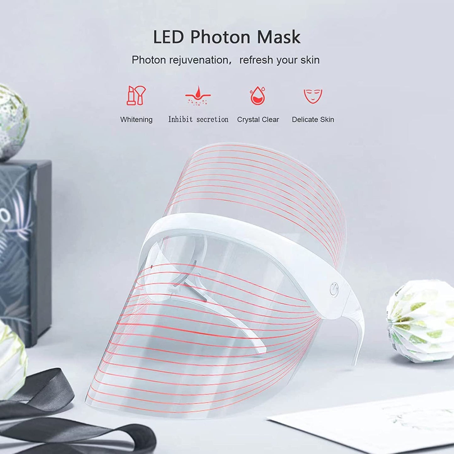🌟 LED Light Therapy Facial Mask – Anti-Aging & Skin Renewal