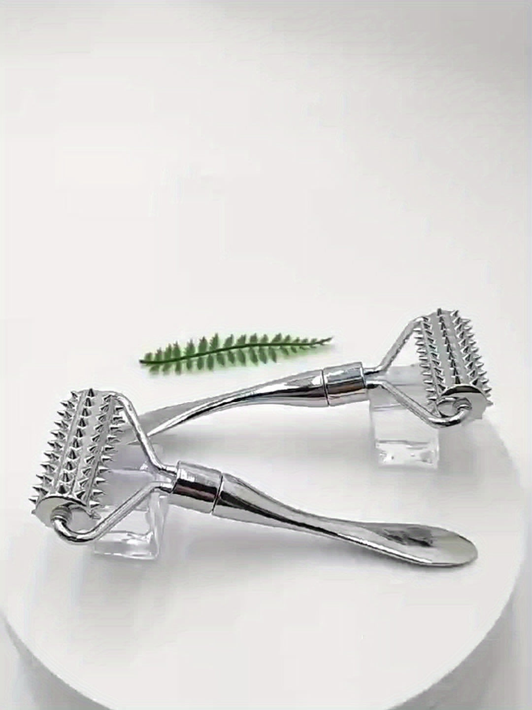🪞 Stainless Steel Facial Massage Roller & Gua Sha Tool Set 💆‍♀️ Massager for Face & Body 🌸 Beauty SPA Care Tools 🎯 Acupressure Massager 💪 Deep Tissue Massage Tool for Hand ✋ Foot 🦶 Neck 🦴 Arms 💪