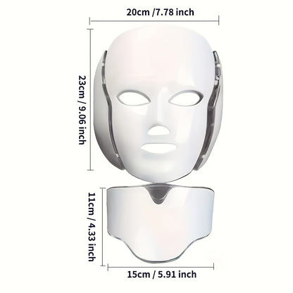 ✨🌈 7-Color LED Facial Mask Device 😍 | Face & Neck Beauty Care 💆‍♀️ | Perfect Gift 🎁 for Women 💖 | Valentine’s Day 💝 Friends & Girlfriends 🎀