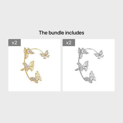 Butterfly Gemstone Ear Cuffs – No Piercing