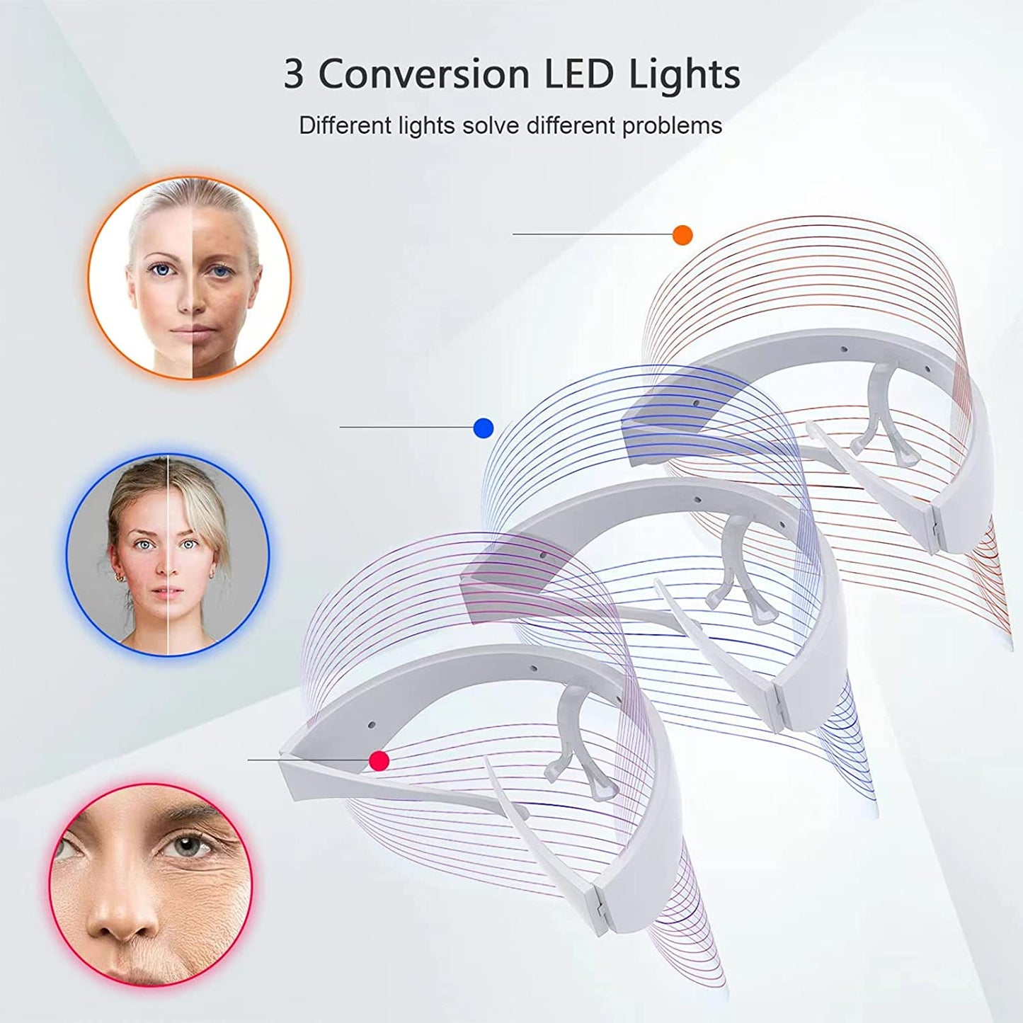 🌟 LED Light Therapy Facial Mask – Anti-Aging & Skin Renewal