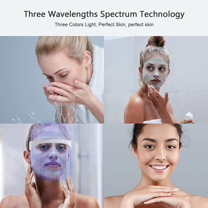 🌟 LED Light Therapy Facial Mask – Anti-Aging & Skin Renewal